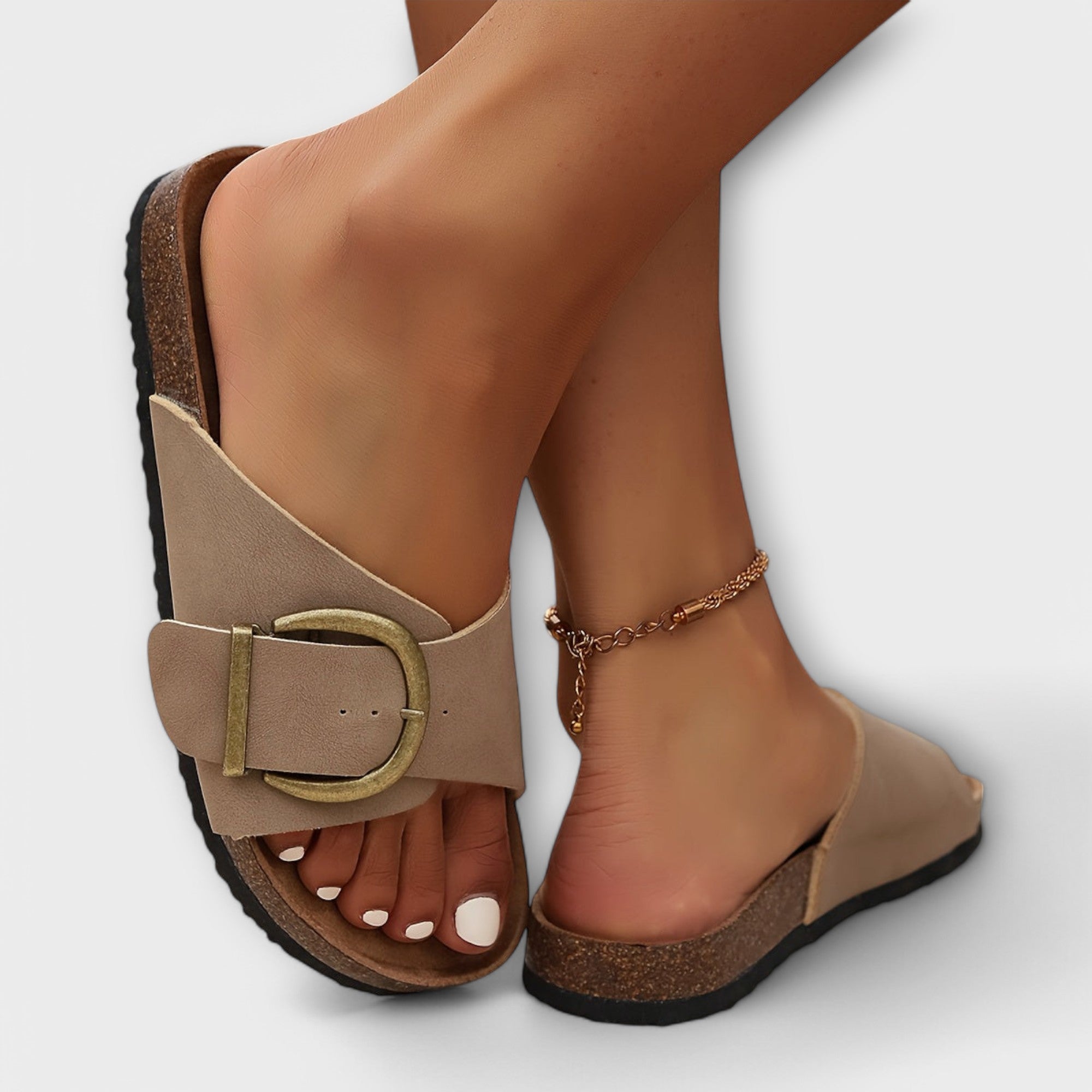 Margie™ Sandales en liège pour femmes avec design à lanières à boucles