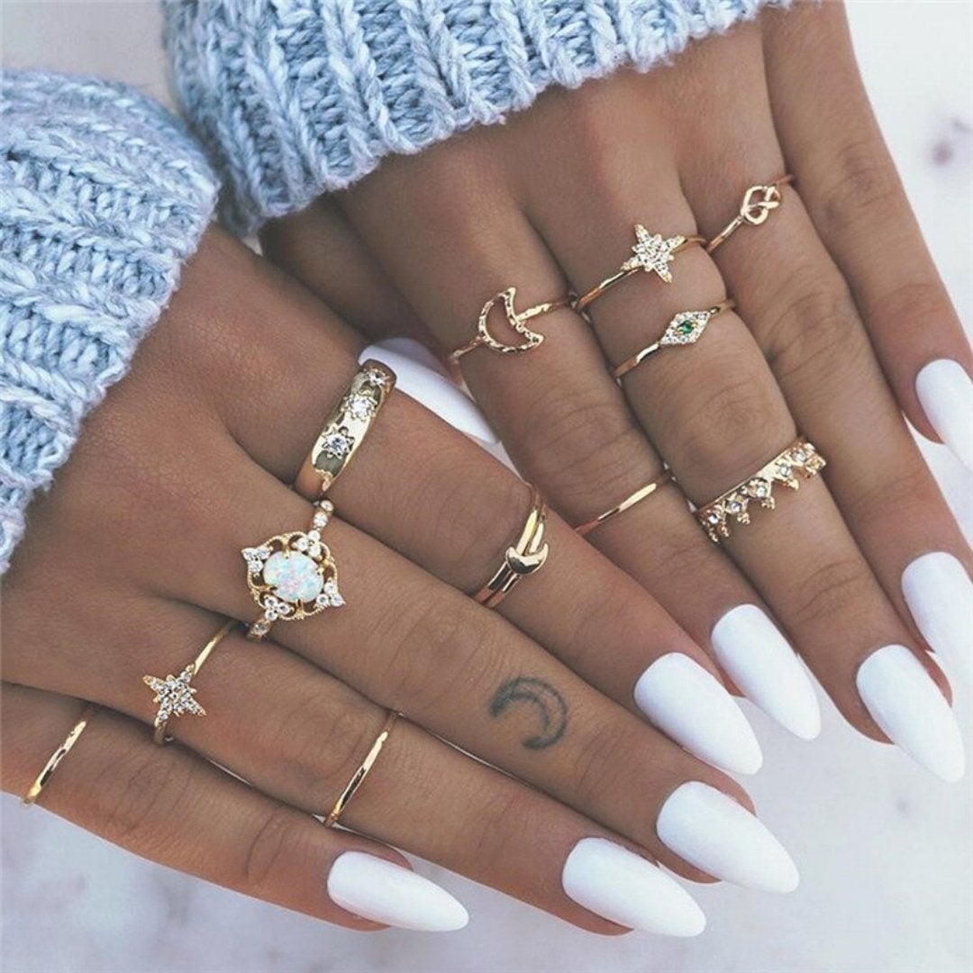 Ensemble premium unique avec 8 à 12 bagues