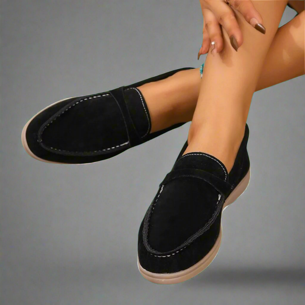 Hannah™ Mocassins en suède élégants faits à la main