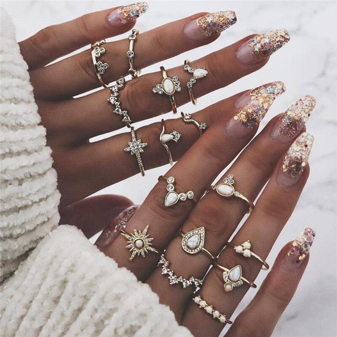 Ensemble premium unique avec 8 à 12 bagues