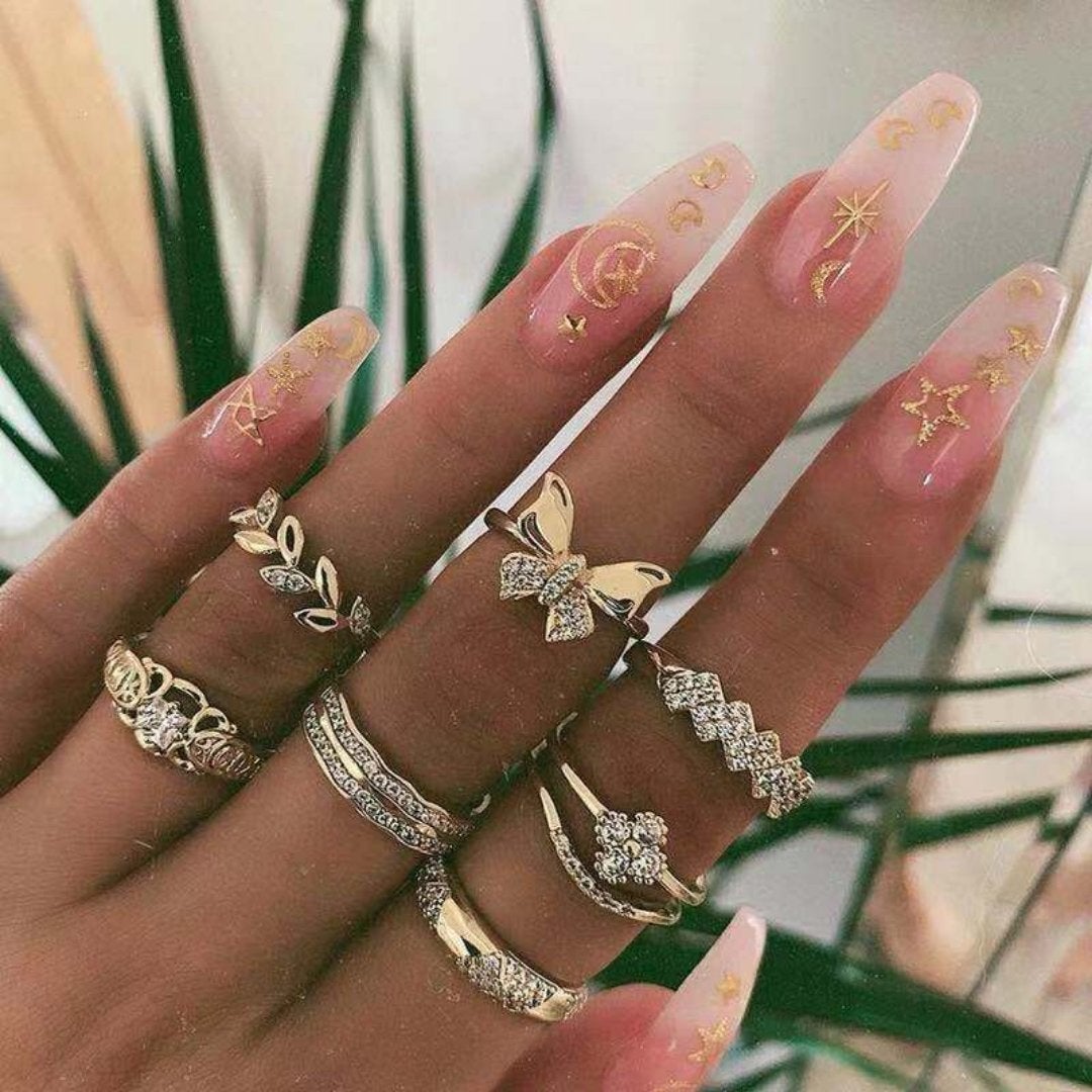 Ensemble premium unique avec 8 à 12 bagues