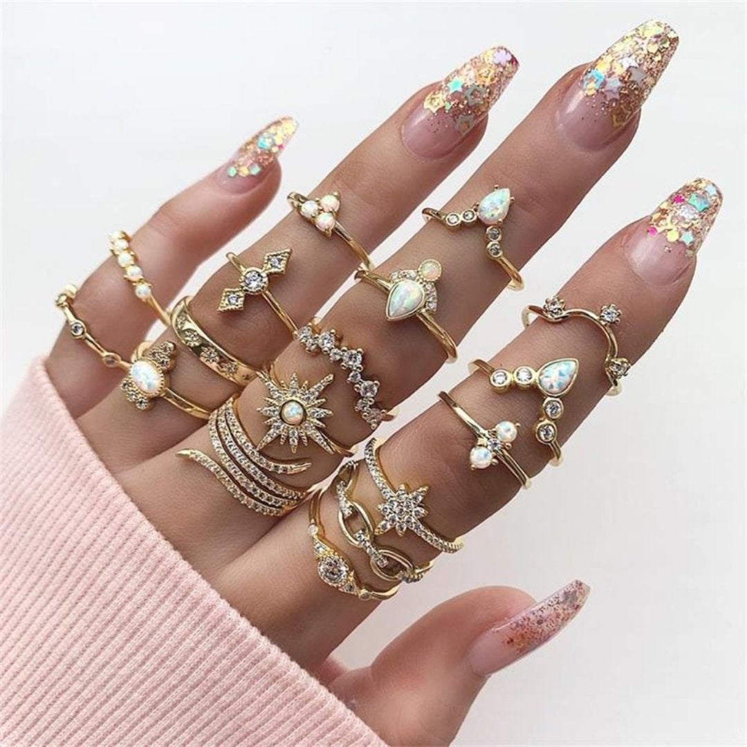 Ensemble premium unique avec 8 à 12 bagues