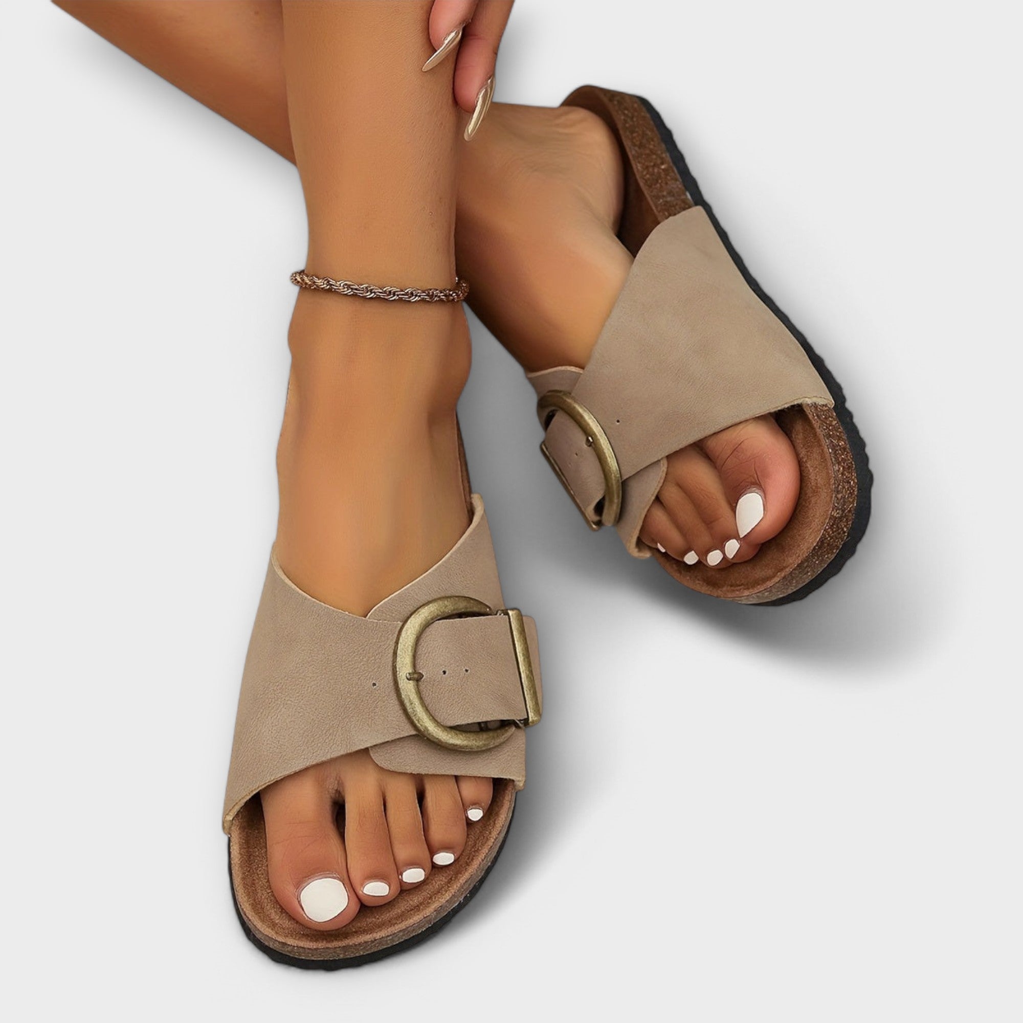 Margie™ Sandales en liège pour femmes avec design à lanières à boucles
