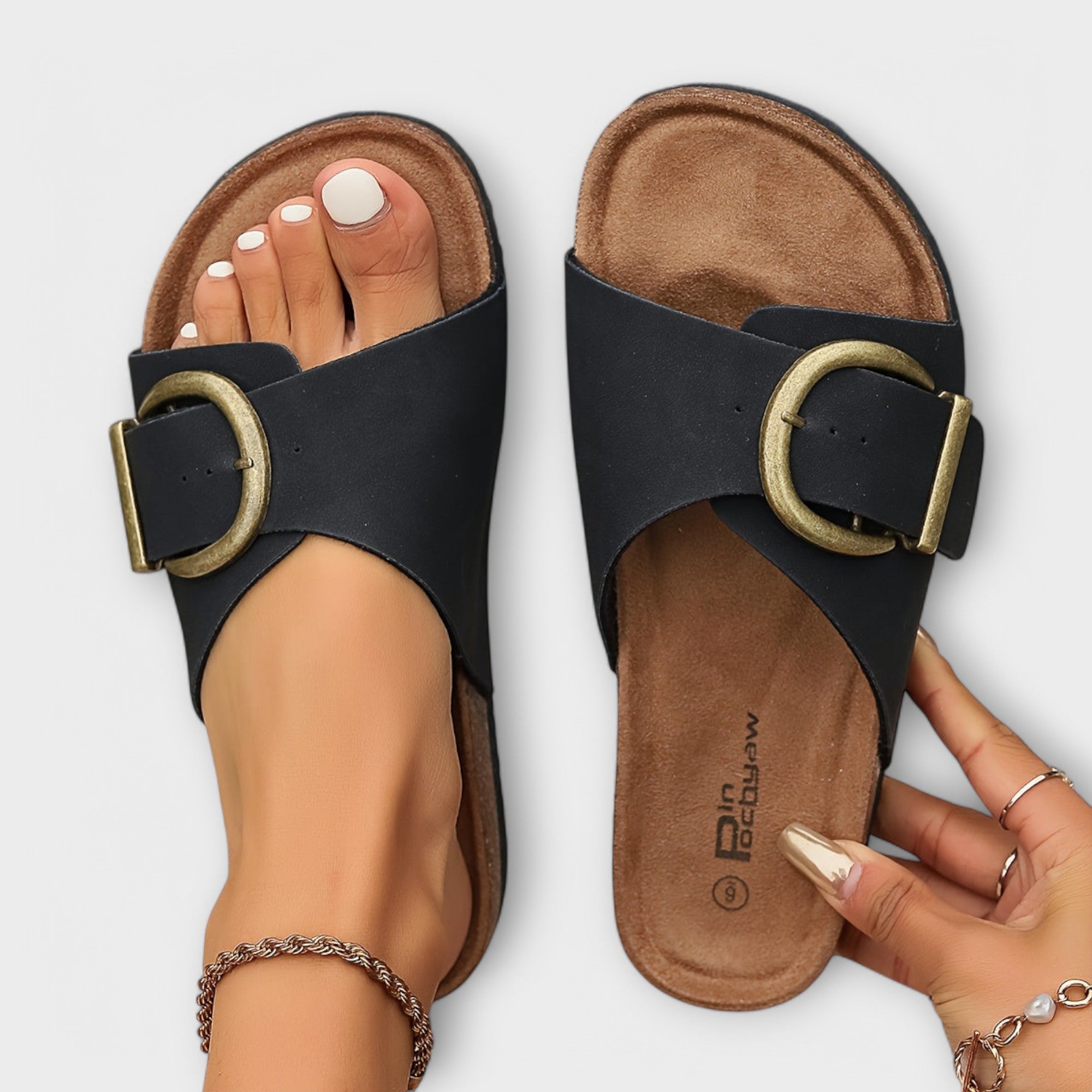 Margie™ Sandales en liège pour femmes avec design à lanières à boucles