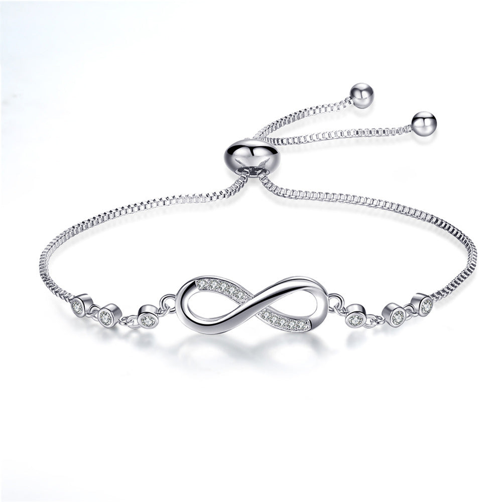 Bracelet infini ajustable en argent