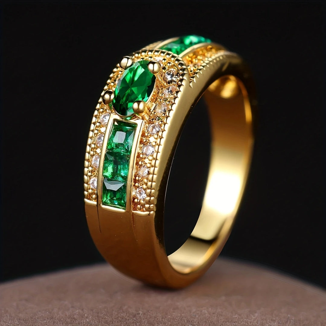 Bague en Or Vert Clair