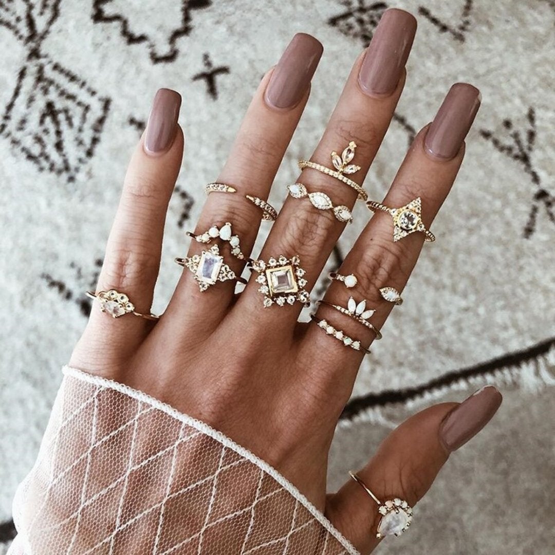 Ensemble premium unique avec 8 à 12 bagues