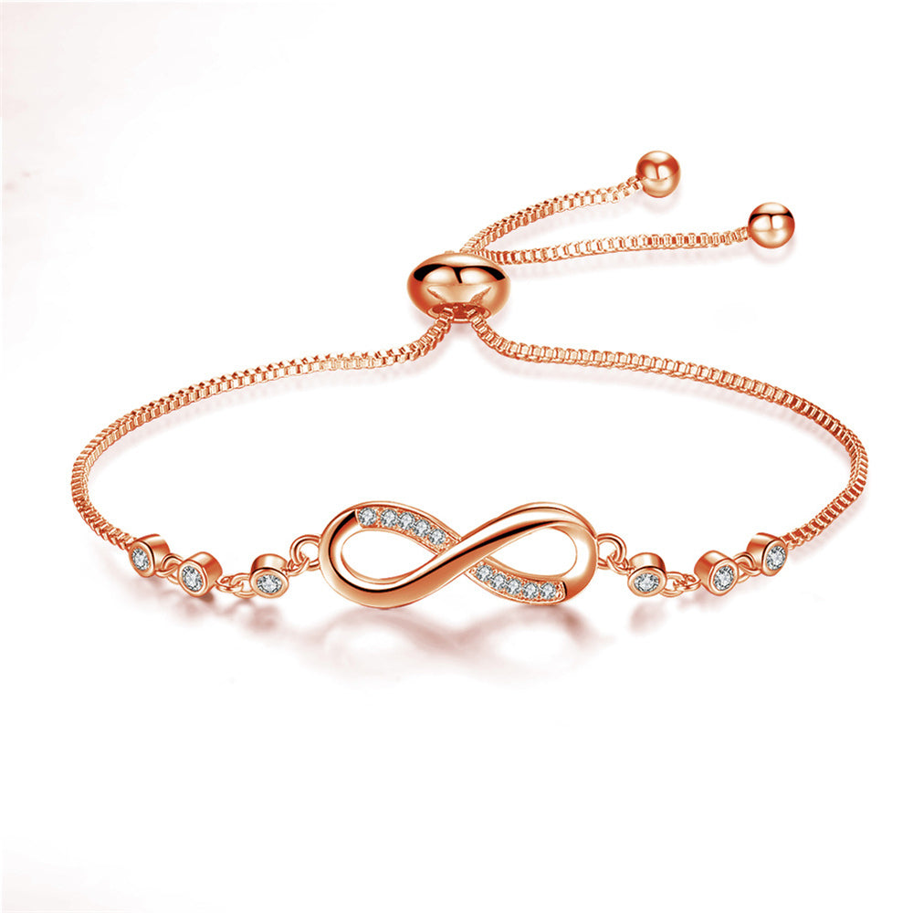 Bracelet infini ajustable en argent