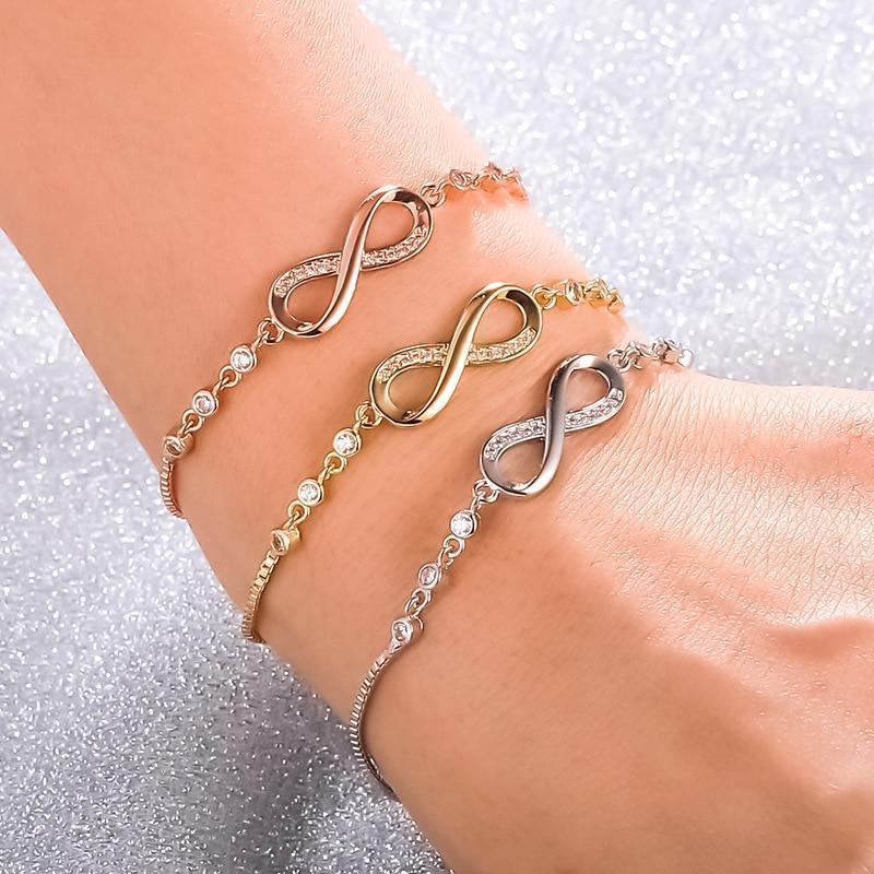 Bracelet infini ajustable en argent