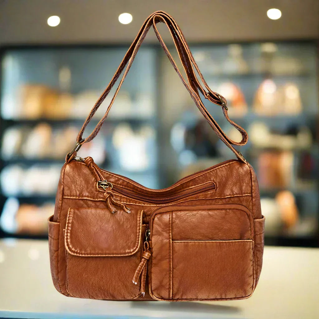 Lena™ | Sac à bandoulière Vintage Luxe avec plusieurs poches