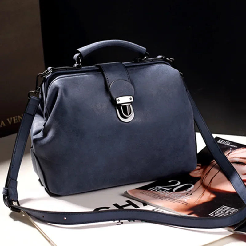 Emily ™ | Luxus -inspirierte Vintage -Handtasche mit Metallschnalle