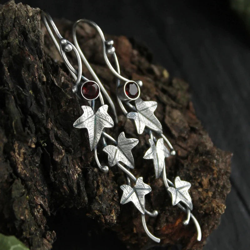 Boucles d'oreilles elfes avec cristal bleu