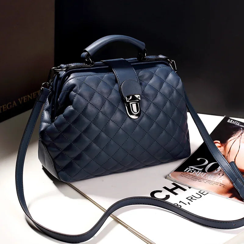 Emily ™ | Luxus -inspirierte Vintage -Handtasche mit Metallschnalle