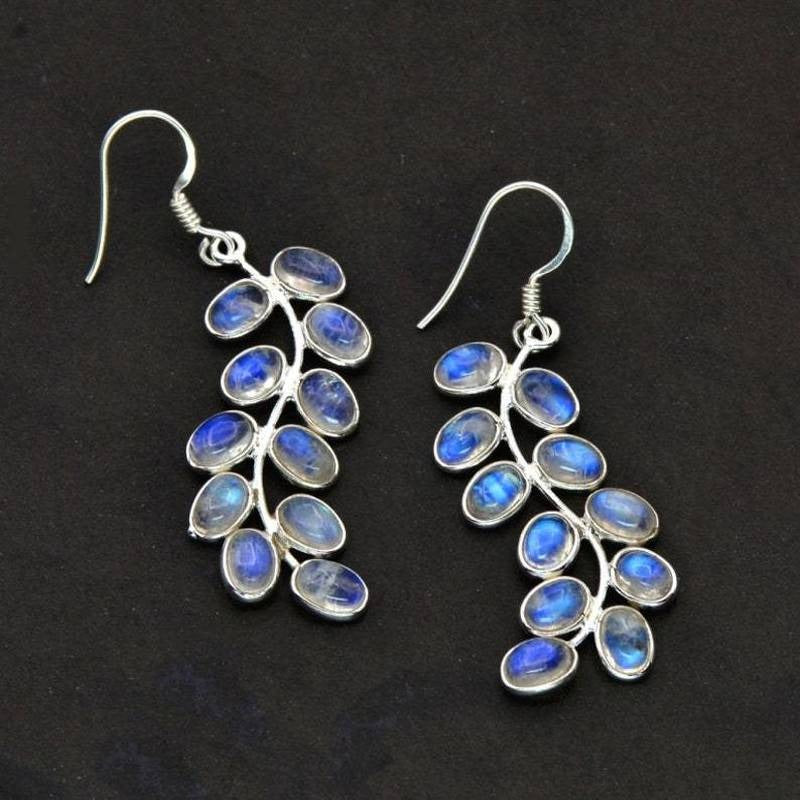 Boucles d'oreilles en argent 925 avec Agate irisée