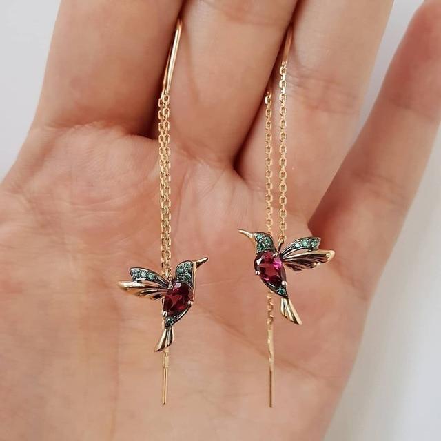 Kolibri-Ohrstecker aus Zirkon